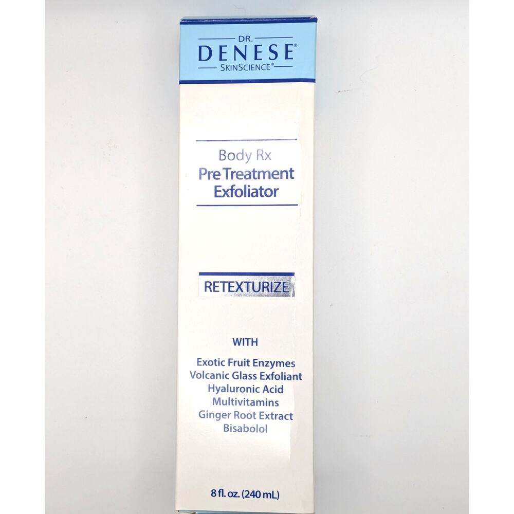 DR. DENESE Body Rx Pre Treatment Exfoliator 8 oz Retexturize Fruit Enzymes NEW